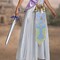 Women's Zelda Deluxe Costume Purple Gold Dress Shoulder Piece Medallion Tiara